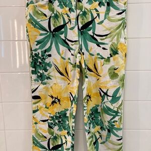 Tropical Jones New York Sport Floral Pants - Yellow and Green